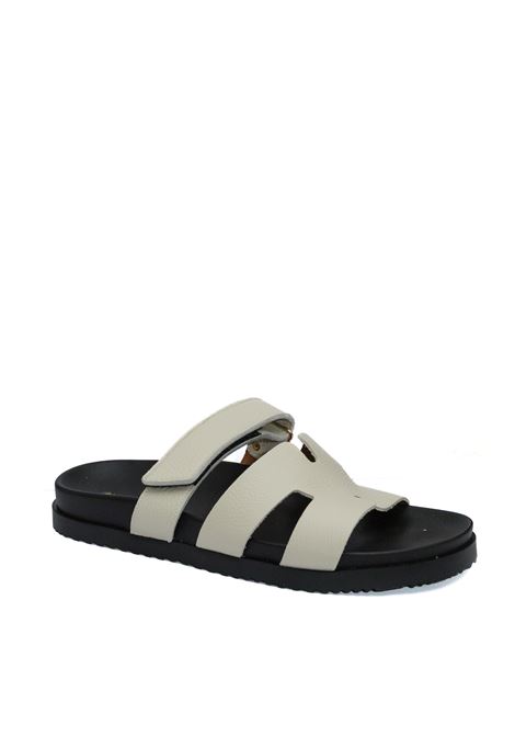 White leather sandal VINCENT VEGA | MILOBUCCIA-AVORIO